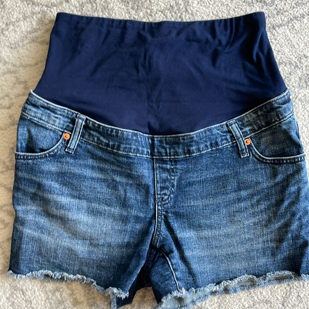 Maternity jean shorts